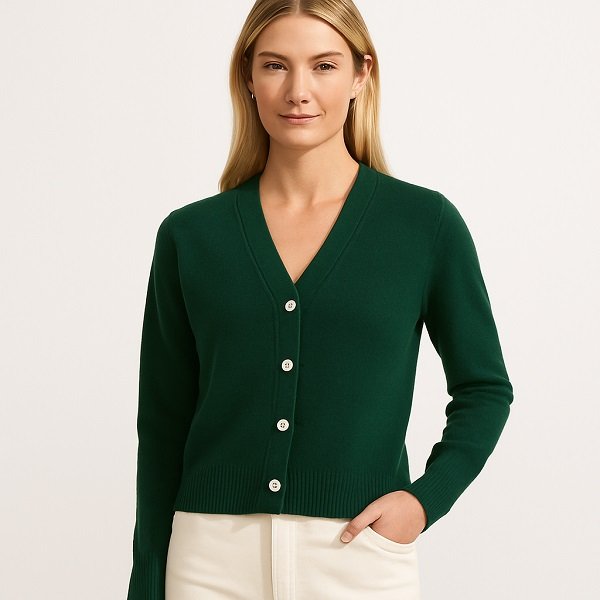 OEM dark green cardigan supplier